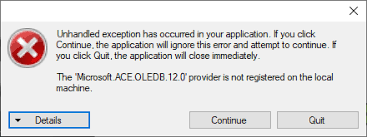 رفع خطای 'Microsoft.ACE.OLEDB. 12.0' در هنگام اجراء نرم افزار